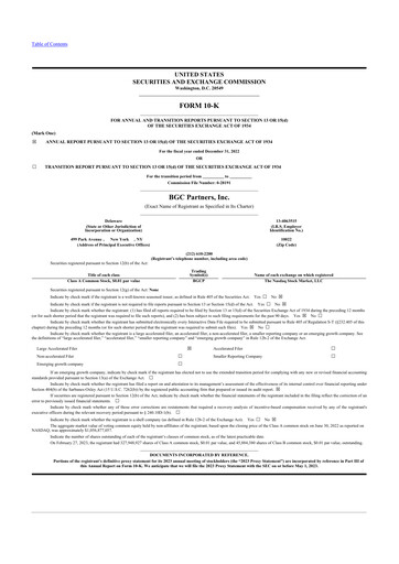 Thumbnail BGC Group
 10-K Annual Report 2022