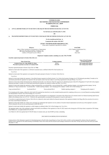 Thumbnail Evolv Technologies 10-K Annual Report 2022