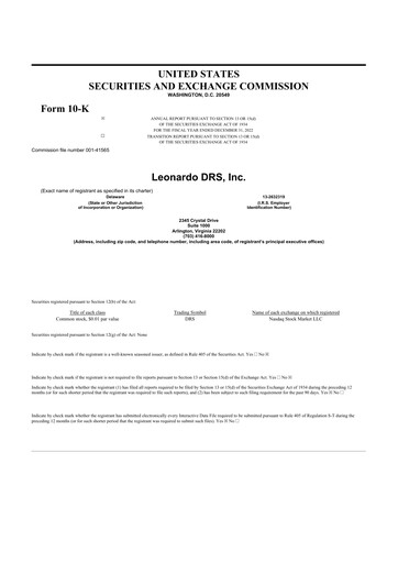 Thumbnail Leonardo DRS 10-K Annual Report 2022