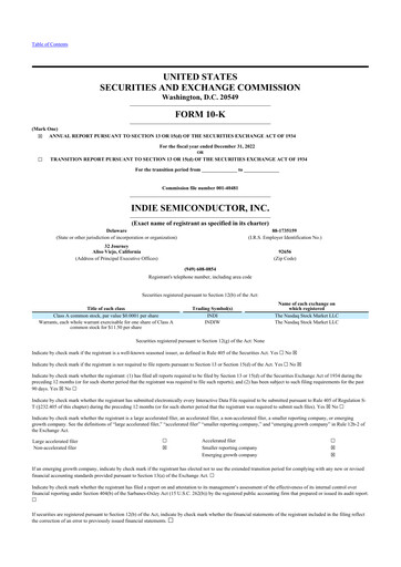 Thumbnail indie Semiconductor 10-K Annual Report 2022