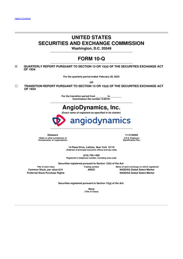Thumbnail AngioDynamics 10-Q Quarterly Report FY2023 