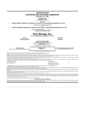 Thumbnail Pure Storage
 10-K Annual Report 2023