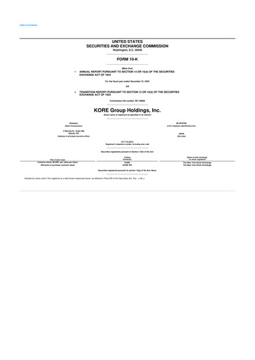 Thumbnail KORE Group 10-K Annual Report 2022