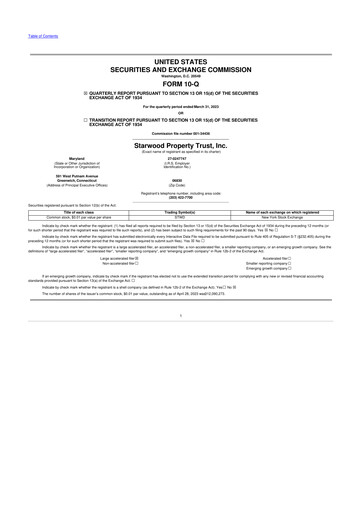 Thumbnail Starwood Property Trust 10-Q Quarterly Report FY2023 