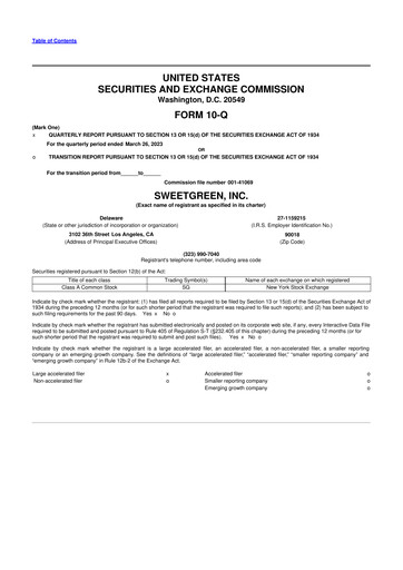 Thumbnail Sweetgreen 10-Q Quarterly Report FY2023 