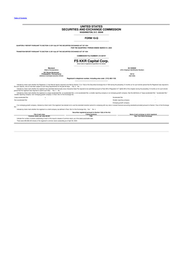 Vorschaubild FS KKR Capital
 10-Q Quartalsbericht 2023 