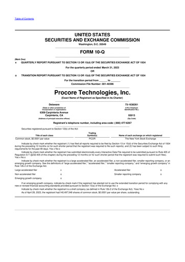 Thumbnail Procore 10-Q Quarterly Report FY2023 