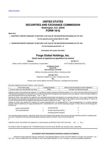 Thumbnail Forge Global 10-Q Quarterly Report FY2023 