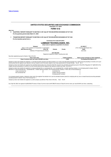 Thumbnail Luminar Technologies 10-Q Quarterly Report FY2023 