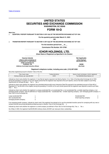 Thumbnail Ichor Systems 10-Q Quarterly Report FY2023 
