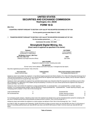 Thumbnail Stronghold Digital Mining 10-Q Quarterly Report FY2023 