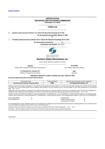 Thumbnail Southern States Bancshares 10-Q Quarterly Report FY2023 
