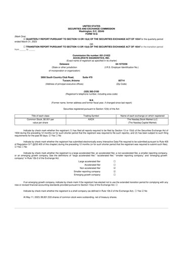 Thumbnail Accelerate Diagnostics 10-Q Quarterly Report FY2023 