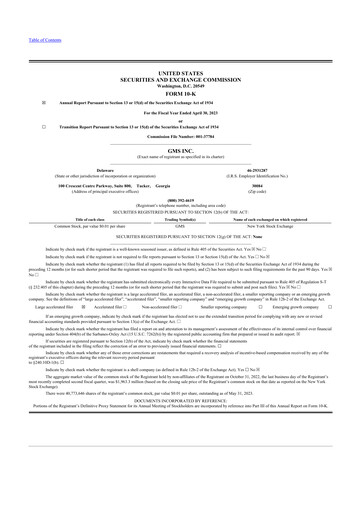 Thumbnail GMS 10-K Annual Report 2023