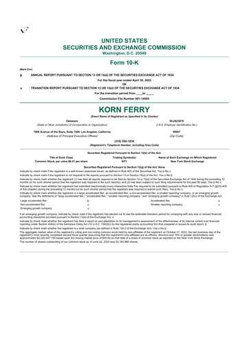 Thumbnail Korn Ferry
 10-K Annual Report 2023