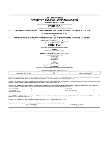 Thumbnail CBIZ 10-Q Quarterly Report FY2023 