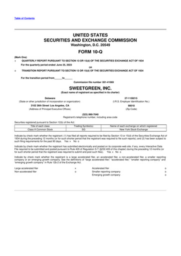 Thumbnail Sweetgreen 10-Q Quarterly Report FY2023 