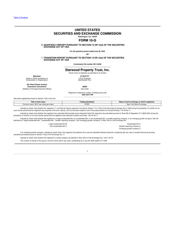 Thumbnail Starwood Property Trust 10-Q Quarterly Report FY2023 