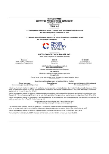 Vorschaubild Cross Country Healthcare 10-Q Quartalsbericht 2023 