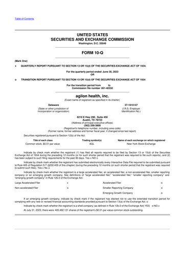 Thumbnail Agilon Health 10-Q Quarterly Report FY2023 