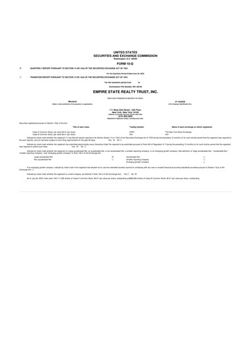 Thumbnail Empire State Realty Trust
 10-Q Quarterly Report FY2023 