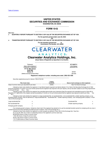 Thumbnail Clearwater Analytics 10-Q Quarterly Report FY2023 