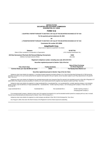 Thumbnail AdaptHealth 10-Q Quarterly Report FY2023 