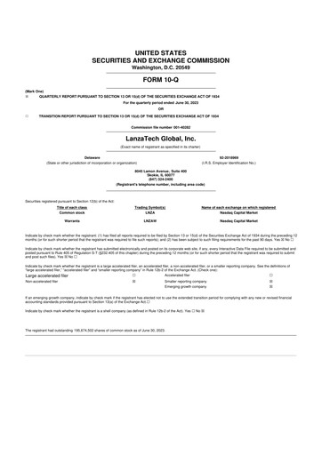 Thumbnail LanzaTech Global 10-Q Quarterly Report FY2023 