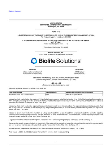 Thumbnail Biolife Solutions
 10-Q Quarterly Report FY2023 