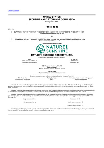 Thumbnail Nature's Sunshine Products 10-Q Quarterly Report FY2023 