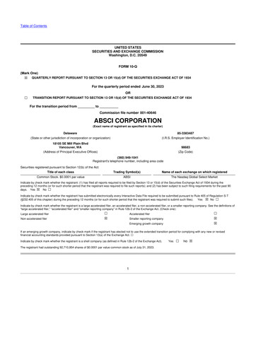 Thumbnail Absci 10-Q Quarterly Report FY2023 