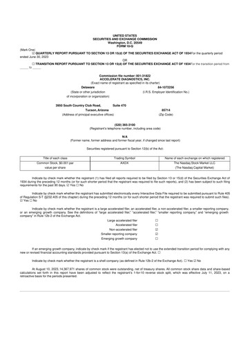 Thumbnail Accelerate Diagnostics 10-Q Quarterly Report FY2023 
