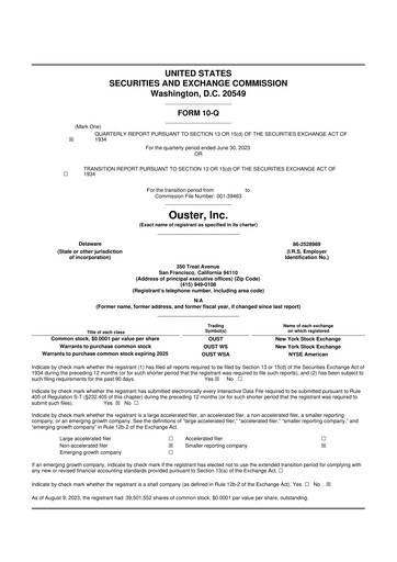 Thumbnail Ouster 10-Q Quarterly Report FY2023 