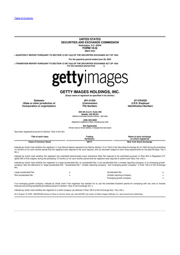 Thumbnail Getty Images 10-Q Quarterly Report FY2023 