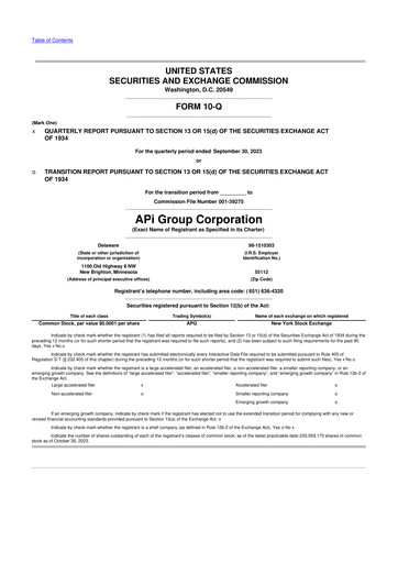 Thumbnail APi Group 10-Q Quarterly Report FY2023 