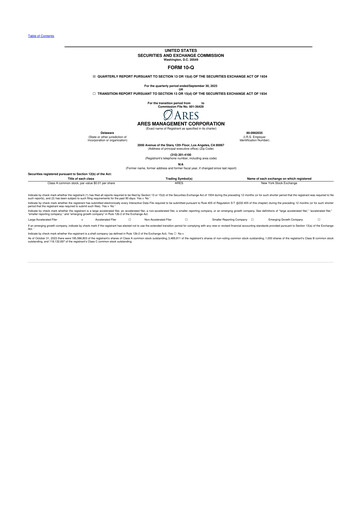 Vorschaubild Ares Management
 10-Q Quartalsbericht 2023 
