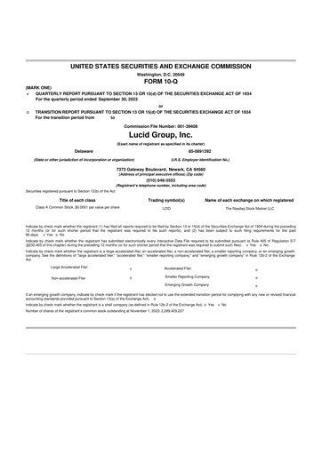 Thumbnail Lucid Motors 10-Q Quarterly Report FY2023 