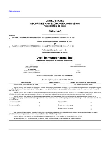 Thumbnail Lyell Immunopharma 10-Q Quarterly Report FY2023 
