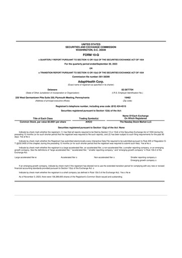 Thumbnail AdaptHealth 10-Q Quarterly Report FY2023 