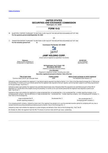 Thumbnail Jamf 10-Q Quarterly Report FY2023 