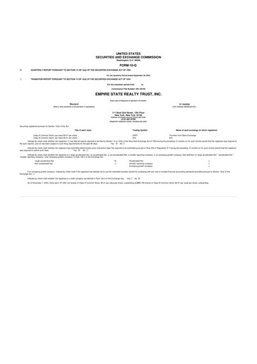 Thumbnail Empire State Realty Trust
 10-Q Quarterly Report FY2023 