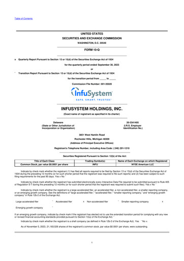 Thumbnail InfuSystem 10-Q Quarterly Report FY2023 