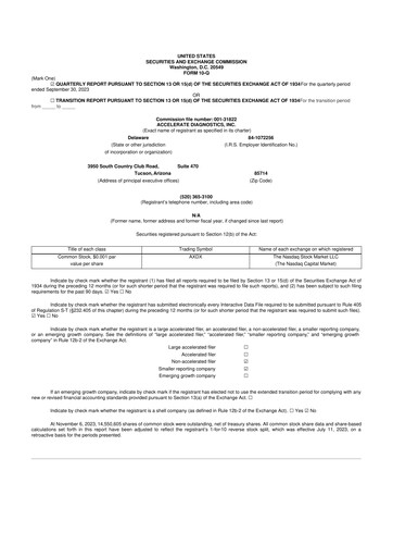 Thumbnail Accelerate Diagnostics 10-Q Quarterly Report FY2023 
