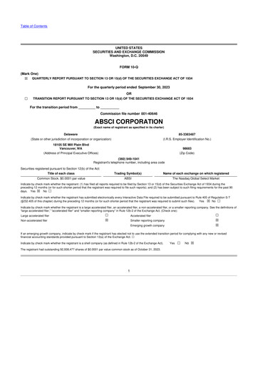 Thumbnail Absci 10-Q Quarterly Report FY2023 