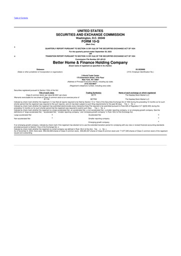 Thumbnail Better Home & Finance Holding Company 10-Q Quarterly Report FY2023 