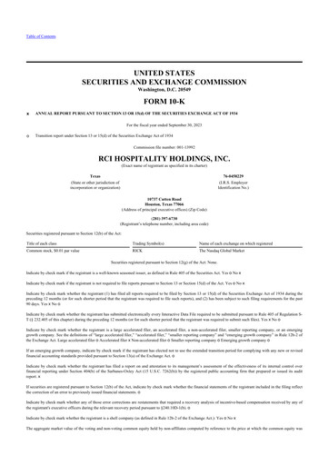 Thumbnail RCI Hospitality Holdings 10-K Annual Report 2023