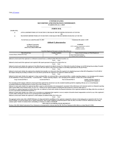 Thumbnail Abbott Laboratories 10-K Annual Report 2023