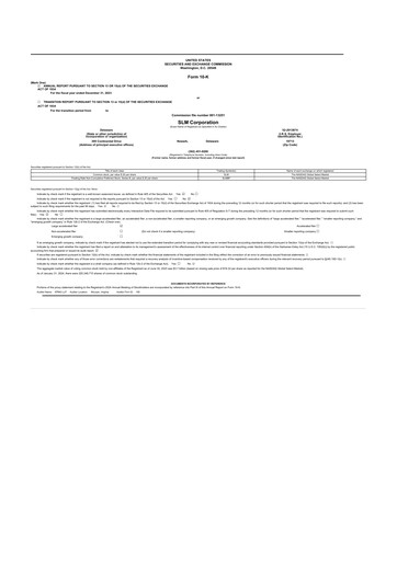 Miniature SLM Corporation (Sallie Mae) 10-K Rapport annuel 2023