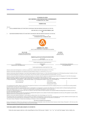 Thumbnail Ardelyx 10-K Annual Report 2023