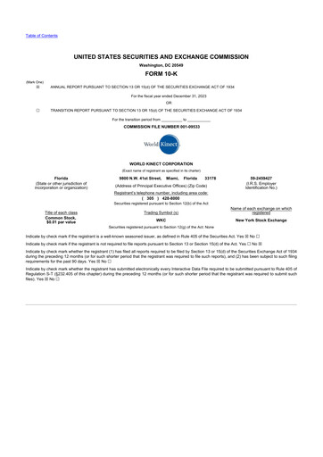 Thumbnail World Kinect 10-K Annual Report 2023